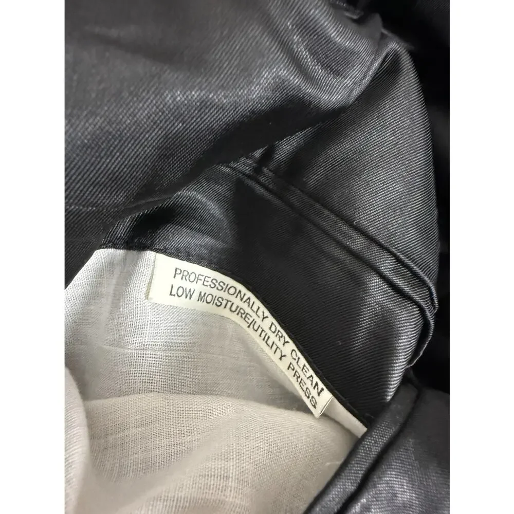 Ralph Lauren Size 40L Career Notched Blazer Jacket Black Long‎ Sleeve